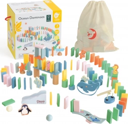 Dominos en bois Ocean de Classic World - 100 pièces
