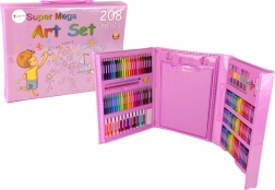 mallette artistique rose 208 pièces pour enfants