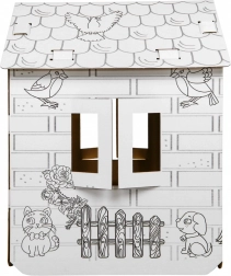 Maison en carton XXL à colorier pour enfants – Chevaux