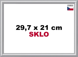 Cadre en plastique argenté pour A4