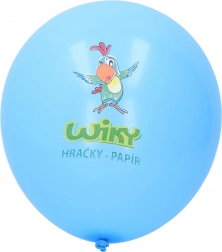 Ballon bleu avec impression WIKY 30 cm – lot de 100 pièces