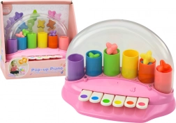 Petit piano interactif rose avec étoiles filantes