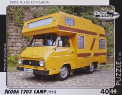 Puzzle Rétro Voitures Škoda 1203 Camp 40 pièces