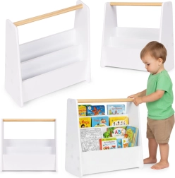Bibliothèque pour enfants Montessori étagère à livres à 3 niveaux blanche ECOTOYS