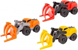 Tracteur avec grappin 28 cm – véhicule de chantier à roue libre (assortiment de couleurs)