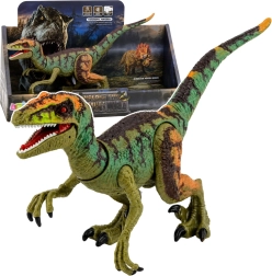 Figurine réaliste de dinosaure Vélociraptor avec sons et membres articulés
