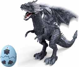 Dragon de glace télécommandé avec effets de fumée, de lumière et de son 56 cm