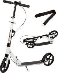 Trottinette urbaine pliable pour enfants et adolescents, hauteur réglable 95–105 cm, roues 200 mm avec porte-bouteille