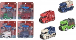 Voiture à inertie 8,5 cm – ambulance, police, pompiers ou éboueurs