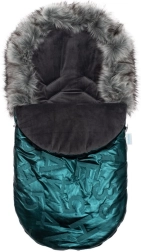 New Baby chancelière d’hiver luxueuse avec fourrure verte