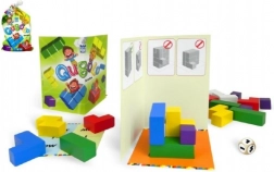 Qubolo jeu de société avec dés en bois dans une pochette en tissu