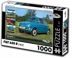 Puzzle RETRO-AUTA Fiat 600 D (1964) 1000 pièces