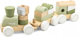 Train en bois Polar B avec wagons et blocs