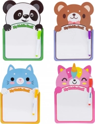 Tablette effaçable ASTRA avec joyeux animaux et feutre
