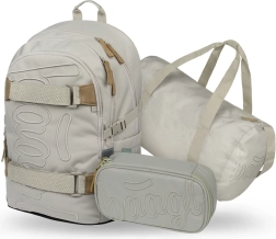 Ensemble Baagl Skate Mist : sac à dos, trousse, sac de sport