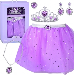 Set princesse Clair de Lune – tutu violet et bijoux pour déguisement