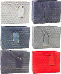 Sac cadeau avec lignes dorées