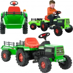 injusa tracteur électrique pour enfants basic 6v avec remorque