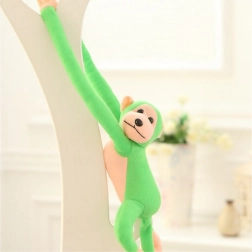Singe en peluche avec son vert 60 cm