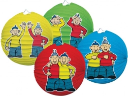 Lampion en papier avec motif Pat et Mat, 25 cm