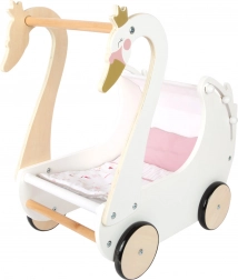 Landau en bois pour enfants Cygne