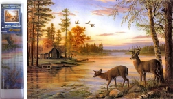Norimpex peinture diamant Cerfs au bord du lac 30 × 40 cm