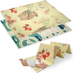 Tapis en mousse XPE pliable à deux couches 120 × 180 cm avec motifs d’animaux et routes HUMBI