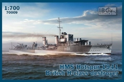 Maquette en plastique du navire HMS Hotspur (1941) – destroyer de classe H