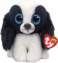 Chien en peluche TY sissy 15 cm (noir et blanc)