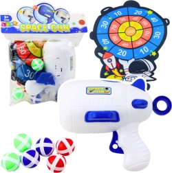 Jeu d'adresse Tir spatial avec pistolet et balles à velcro