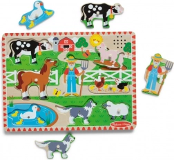 Puzzle de ferme en bois de Melissa & Doug
