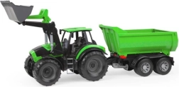lena worxx tracteur deutz-fahr avec remorque et chargeur