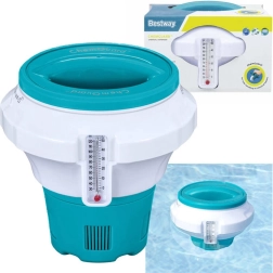 Doseur flottant de produits chimiques pour l’eau de piscine avec thermomètre