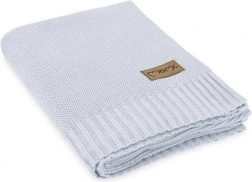 Couverture tricotée pour enfant MoMi HUG grise