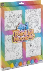 Peinture par numéros 4-en-1 pour filles – kit créatif