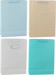 Sac cadeau avec des points dorés