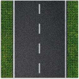 Plaque de construction design Route droite 25,5 x 25,5 cm