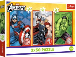 Puzzle 3x50 Disney Marvel The Avengers – ton héros