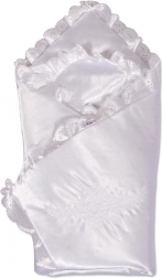 Couverture d’emmaillotage en satin avec dentelle New Baby