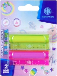 ASTRA règle avec gomme 2‑en‑1 pastel 5 cm (2 pcs)