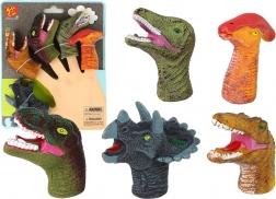 Marionnettes à doigts colorées Dinosaure, ensemble de 5 pièces