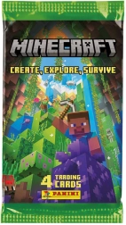 Cartes à collectionner Panini Minecraft 3e série (Create, Explore, Survive) – sachet booster 4 cartes