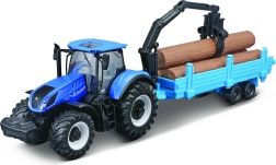 coffret fermier tracteur New Holland T7.315 HD avec 3 remorques 10 cm