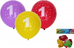 Ballons gonflables 30 cm avec le chiffre 1 – lot de 5 pcs