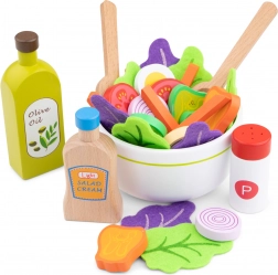 Set en bois pour salade pour cuisine d’enfant