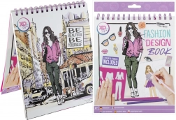 Set créatif styliste de mode – carnet à croquis avec pochoirs et autocollants
