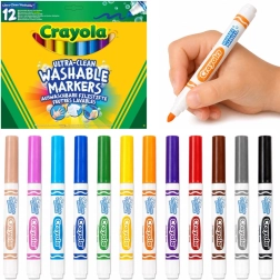Ensemble de feutres lavables pour dessin – 12 couleurs