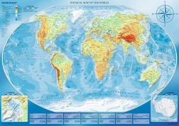 Puzzle 4000 pièces – grande carte physique du monde