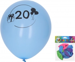 Ballons gonflables 30 cm avec le chiffre 20 – lot de 5 pièces