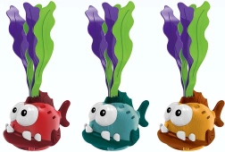 Jouet de bain en forme de poisson avec effets LED